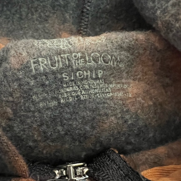 NWOT🎨 ”Fire & Flames”🔥 Custom Reverse dye Zip hoodie - Picture 7 of 7